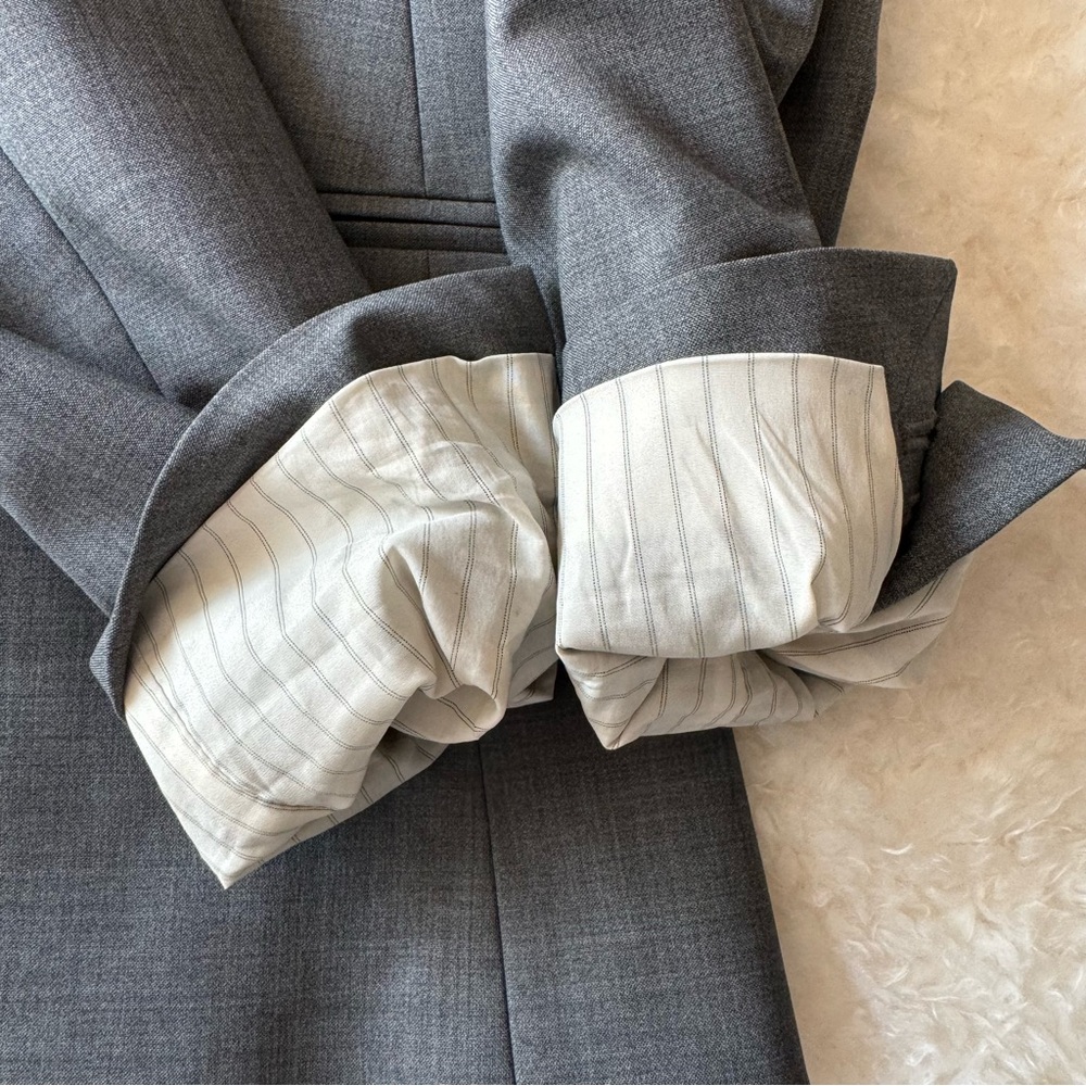 J CREW Campbell blazer gray wool Tollegno 1900 made in Italy Bi-Stretch Size 2 - Picture 7 of 12
